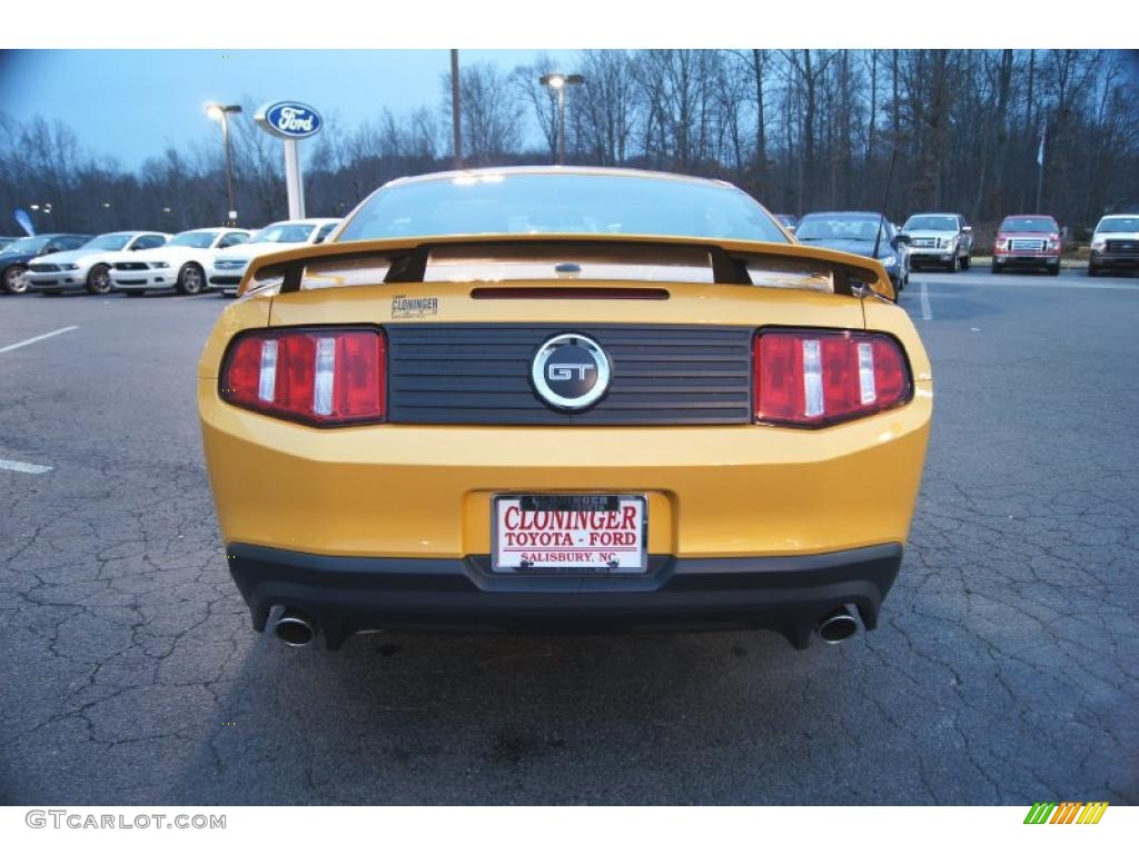 2011 Mustang GT Premium Coupe - Yellow Blaze Metallic Tri-coat / Charcoal Black/Cashmere photo #4
