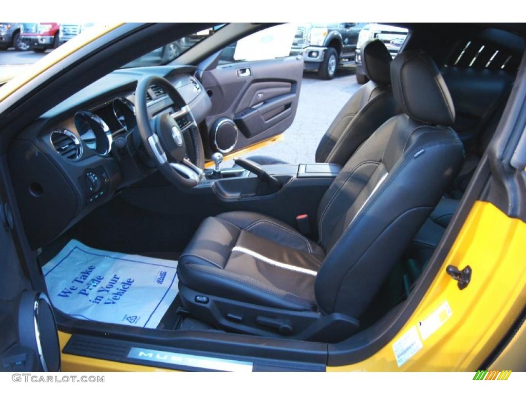 2011 Mustang GT Premium Coupe - Yellow Blaze Metallic Tri-coat / Charcoal Black/Cashmere photo #9