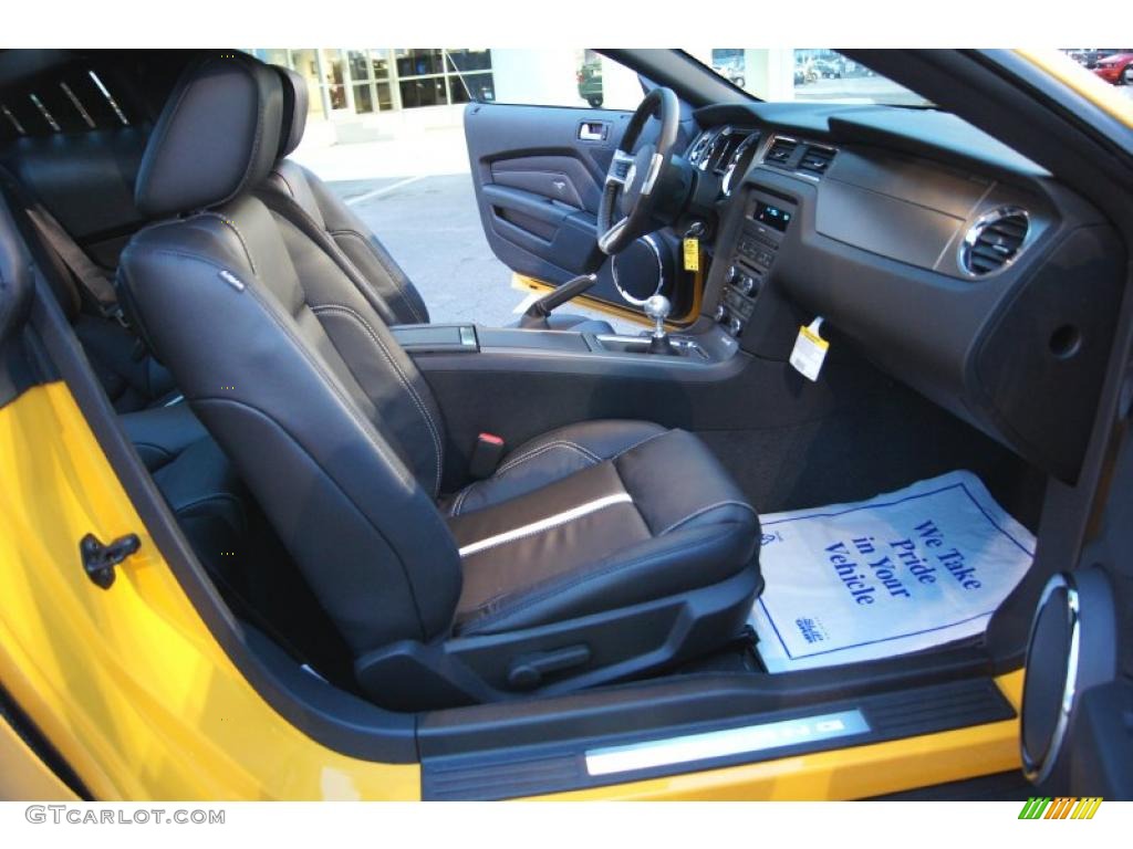 2011 Mustang GT Premium Coupe - Yellow Blaze Metallic Tri-coat / Charcoal Black/Cashmere photo #12