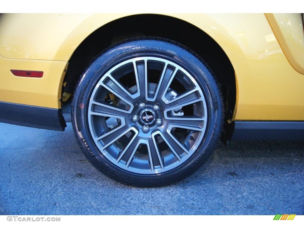 2011 Mustang GT Premium Coupe - Yellow Blaze Metallic Tri-coat / Charcoal Black/Cashmere photo #16