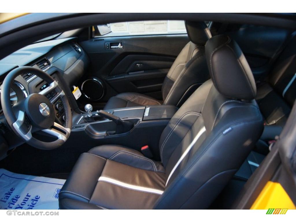 2011 Mustang GT Premium Coupe - Yellow Blaze Metallic Tri-coat / Charcoal Black/Cashmere photo #23