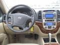 Beige 2009 Hyundai Santa Fe SE Dashboard