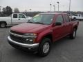 2005 Dark Cherry Red Metallic Chevrolet Colorado LS Crew Cab  photo #1