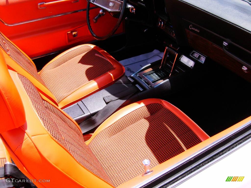 1969 Camaro SS Pace Car Convertible - White/Orange Stripes / Orange Houndstooth photo #27