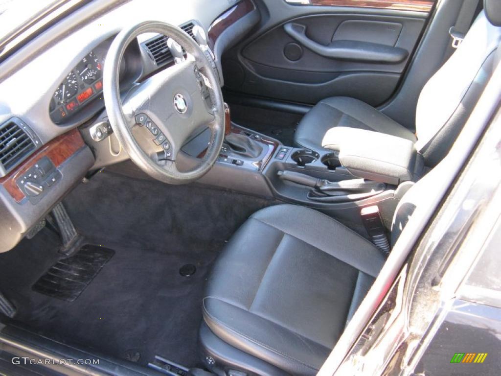 Black Interior 2005 BMW 3 Series 325i Sedan Photo #42470344