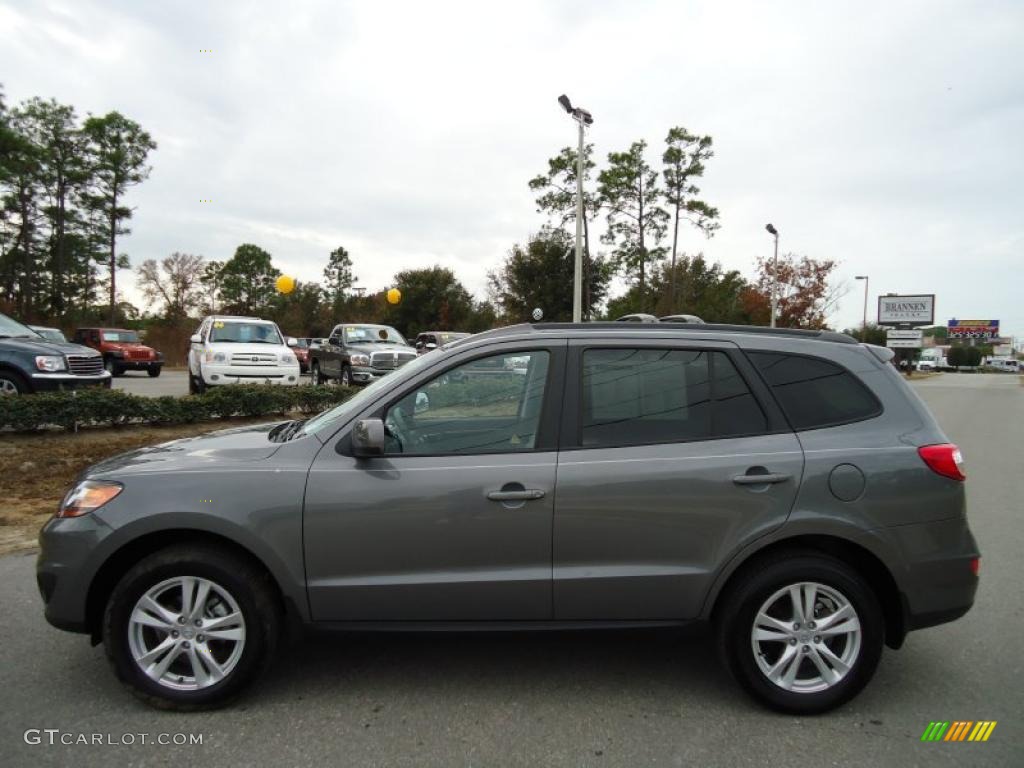 2010 Santa Fe SE - Black Forest Green Metallic / Gray photo #2