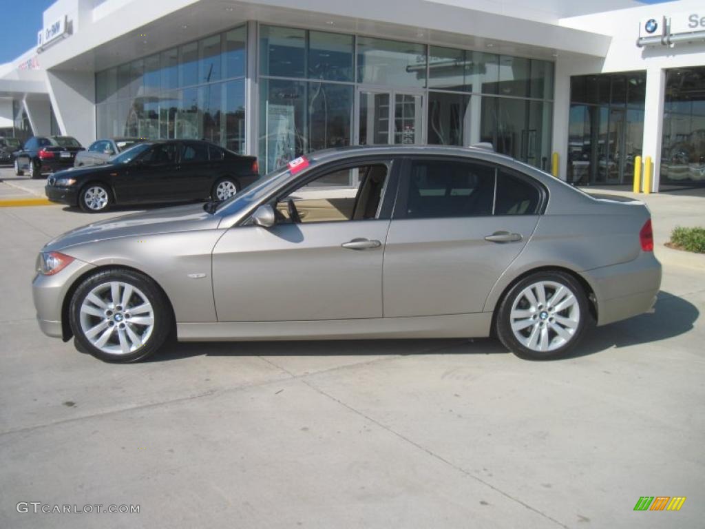 2007 3 Series 328i Sedan - Platinum Bronze Metallic / Beige photo #3