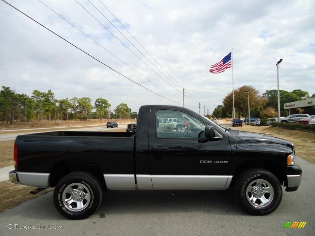 Black 2005 Dodge Ram 1500 SLT Regular Cab 4x4 Exterior Photo #42472256