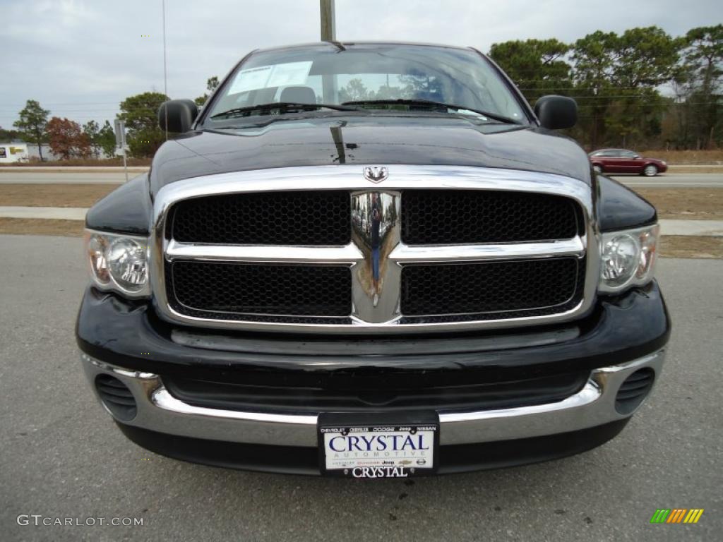 2005 Ram 1500 SLT Regular Cab 4x4 - Black / Dark Slate Gray photo #14