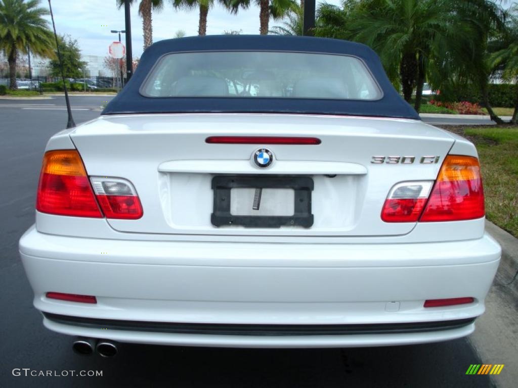 2002 3 Series 330i Convertible - Alpine White / Black photo #7