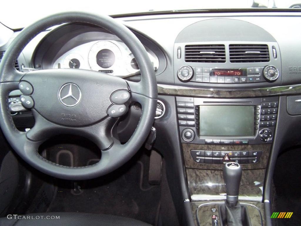 Black Interior 2008 Mercedes-Benz E 550 Sedan Photo #42474276