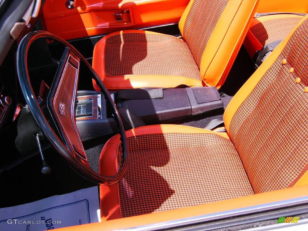 1969 Camaro SS Pace Car Convertible - White/Orange Stripes / Orange Houndstooth photo #37