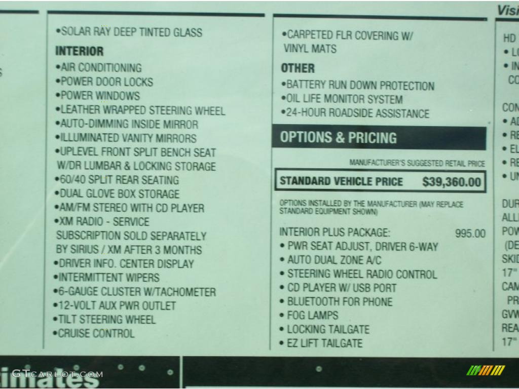 2011 Chevrolet Silverado 3500HD LT Extended Cab 4x4 Dually Window Sticker Photo #42475032