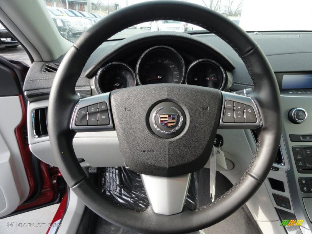 2011 Cadillac CTS 4 3.0 AWD Sedan Light Titanium Steering Wheel Photo #42484448
