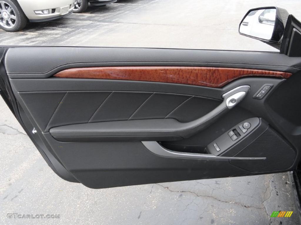2011 Cadillac CTS 4 AWD Coupe Ebony Door Panel Photo #42484736