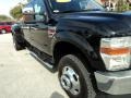 2008 Black Ford F350 Super Duty Lariat Crew Cab 4x4 Dually  photo #2