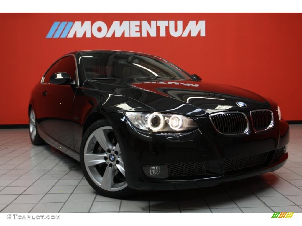 2007 3 Series 335i Coupe - Black Sapphire Metallic / Saddle Brown/Black photo #1