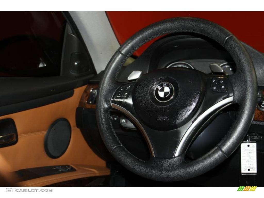 2007 3 Series 335i Coupe - Black Sapphire Metallic / Saddle Brown/Black photo #49