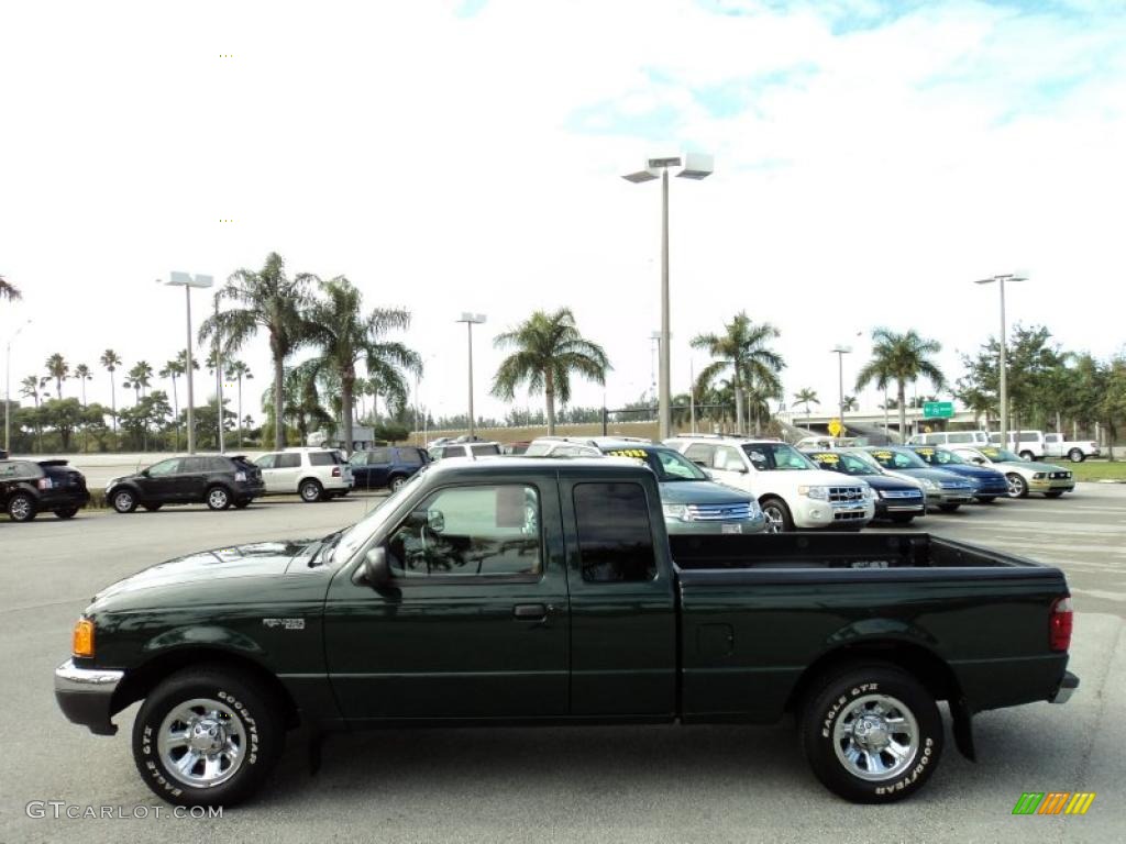 Dark Highland Green Metallic 2002 Ford Ranger XLT SuperCab Exterior Photo #42490333