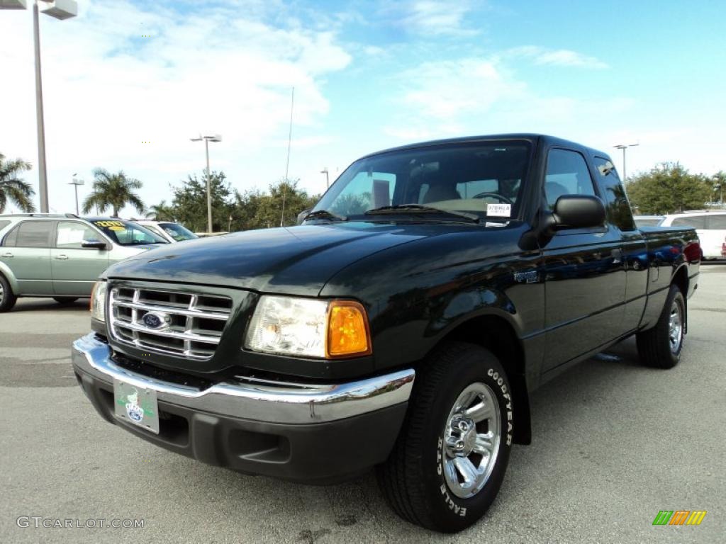Dark Highland Green Metallic 2002 Ford Ranger XLT SuperCab Exterior Photo #42490401