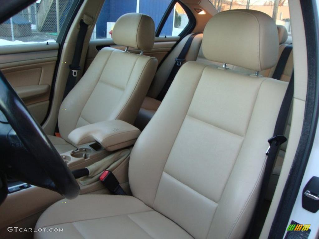 2003 3 Series 325i Sedan - Alpine White / Sand photo #8