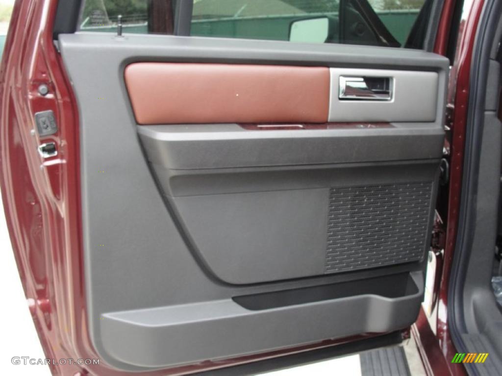 2011 Ford Expedition EL King Ranch 4x4 Charcoal Black Door Panel Photo #42492826
