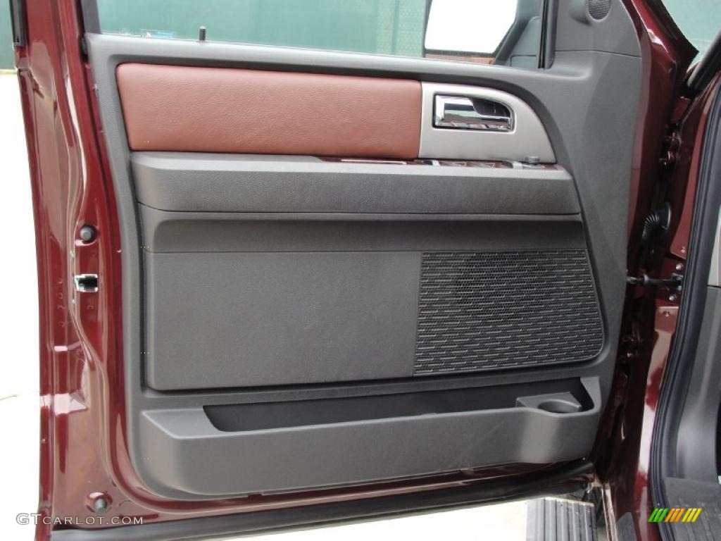 2011 Ford Expedition EL King Ranch 4x4 Charcoal Black Door Panel Photo #42492858