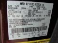  2011 Expedition EL King Ranch 4x4 Royal Red Metallic Color Code UK