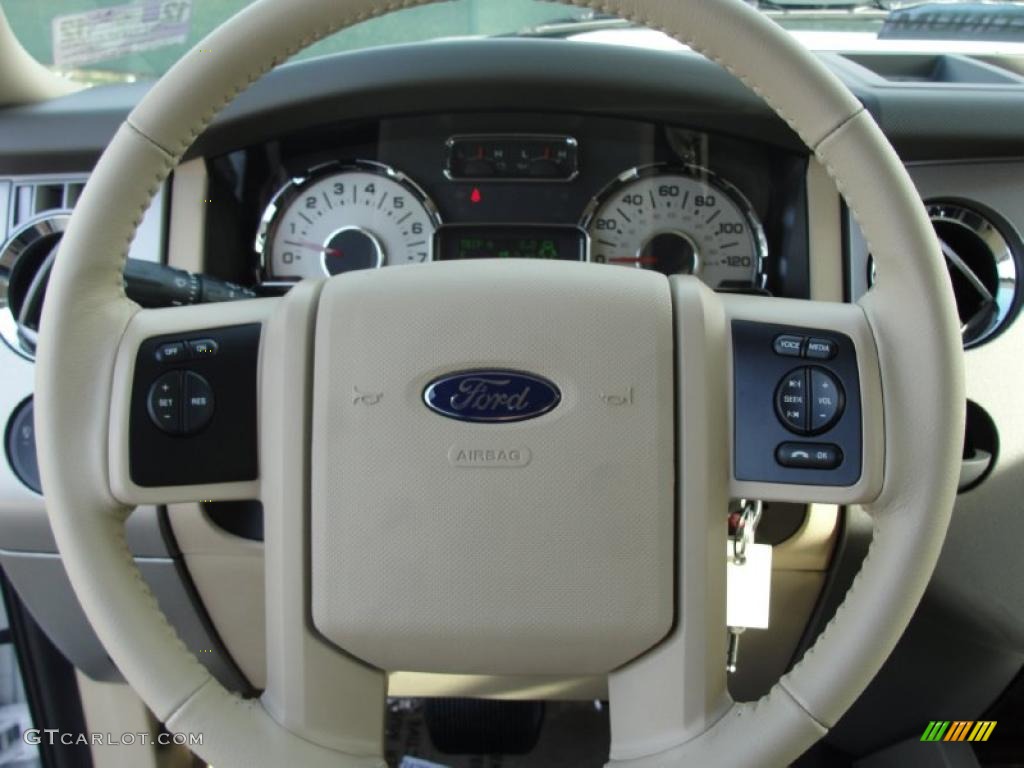 2011 Ford Expedition XLT Camel Steering Wheel Photo #42494522