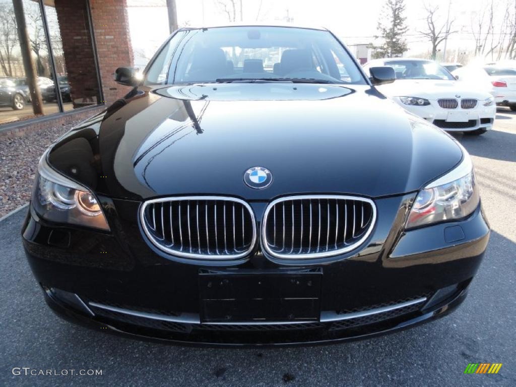 2008 5 Series 528xi Sedan - Jet Black / Black photo #2