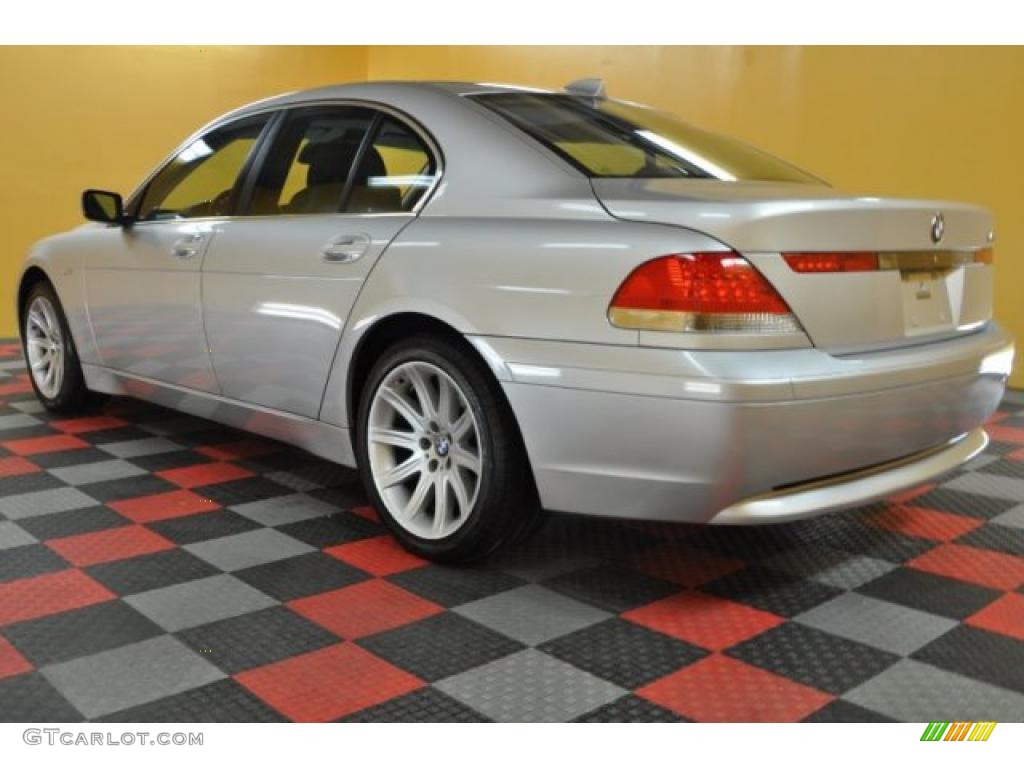 2004 7 Series 745i Sedan - Titanium Silver Metallic / Black/Black photo #3