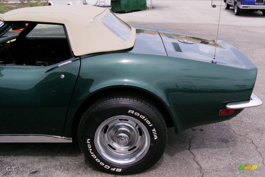 1970 Corvette Stingray Convertible - Donnybrooke Green / Black photo #45