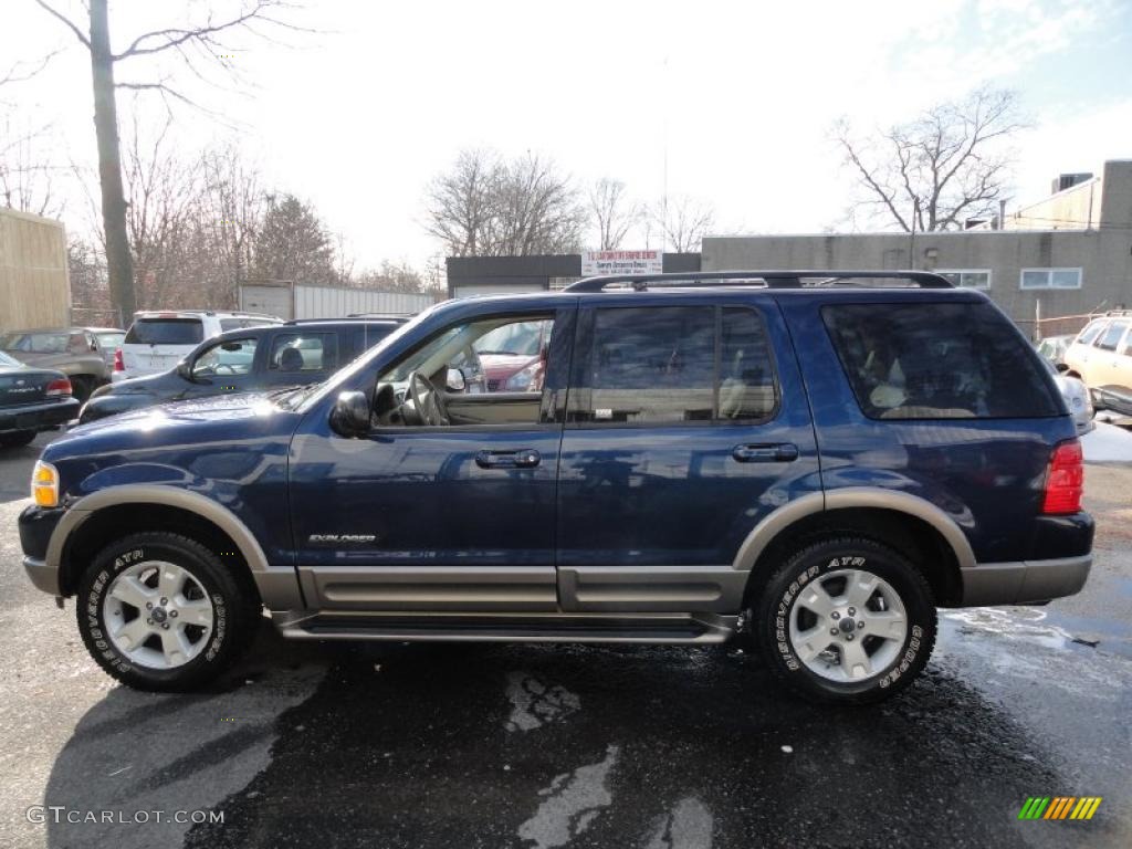 2004 Explorer Eddie Bauer 4x4 - Dark Blue Pearl Metallic / Medium Parchment photo #3