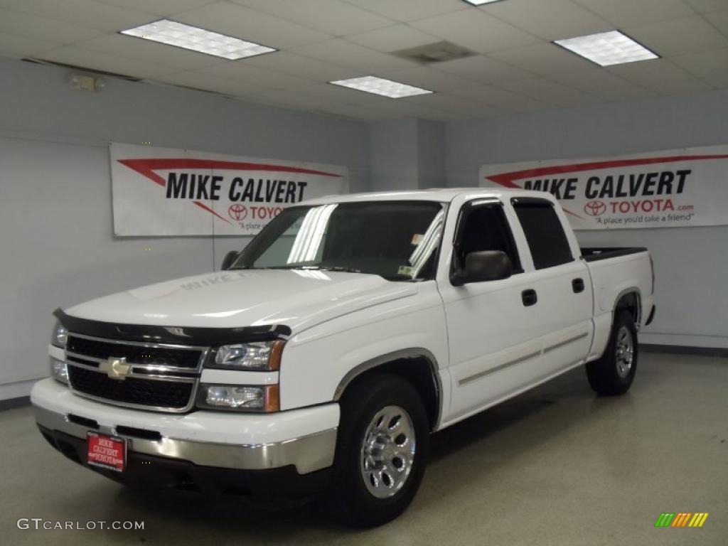 2007 Silverado 1500 Classic LS Crew Cab - Summit White / Dark Charcoal photo #1