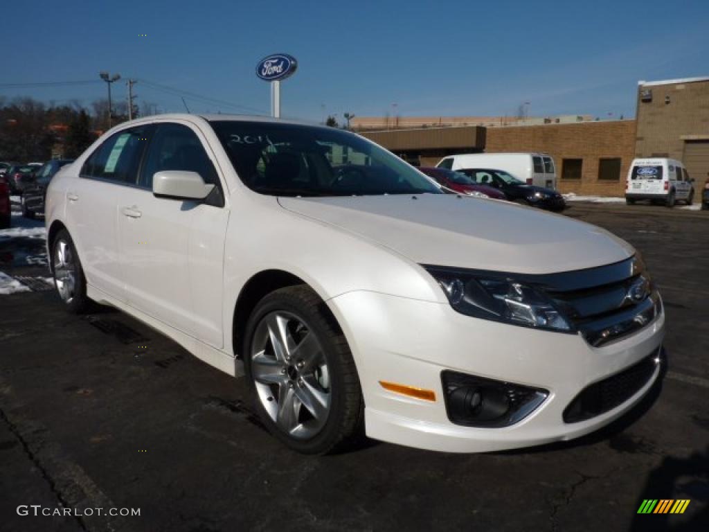 White Platinum Tri-Coat Ford Fusion