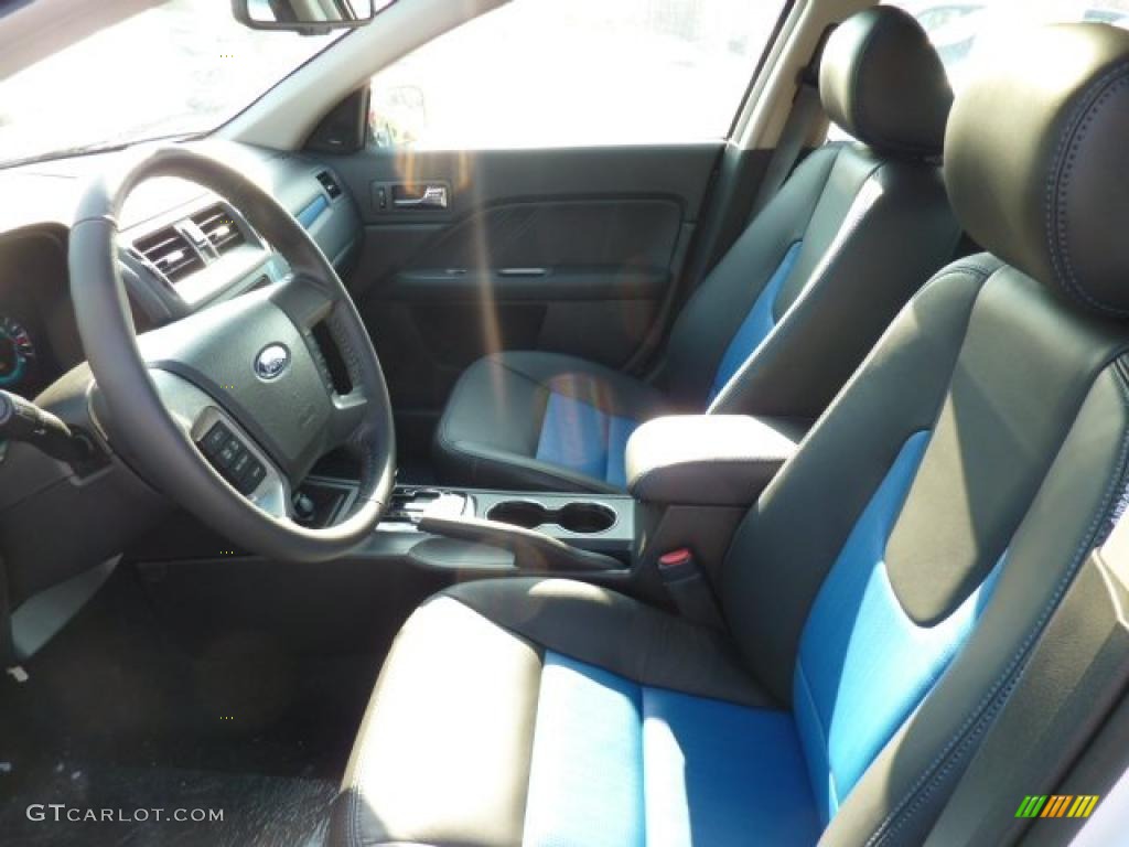 Sport Blue Charcoal Black Interior 2011 Ford Fusion Sport