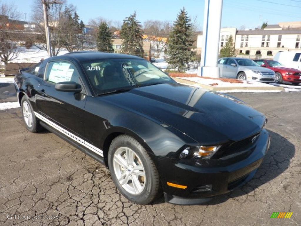 2011 Mustang V6 Premium Coupe - Ebony Black / Saddle photo #1
