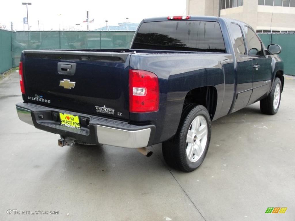 2008 Silverado 1500 LT Extended Cab - Dark Blue Metallic / Ebony photo #3