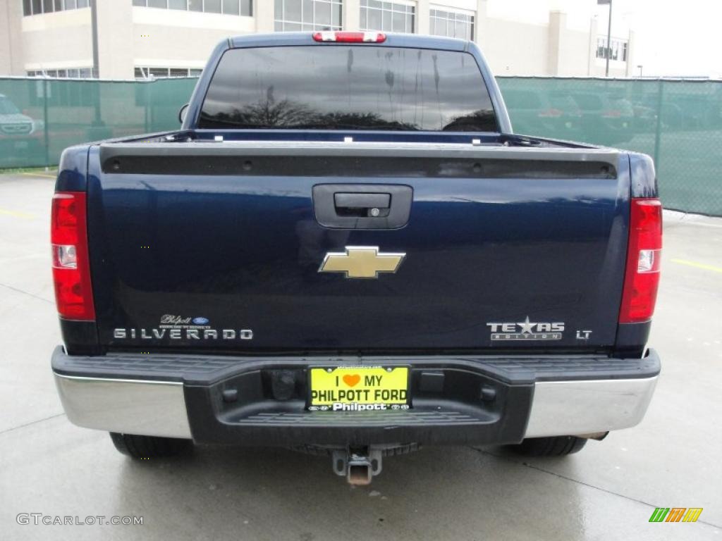 2008 Silverado 1500 LT Extended Cab - Dark Blue Metallic / Ebony photo #4