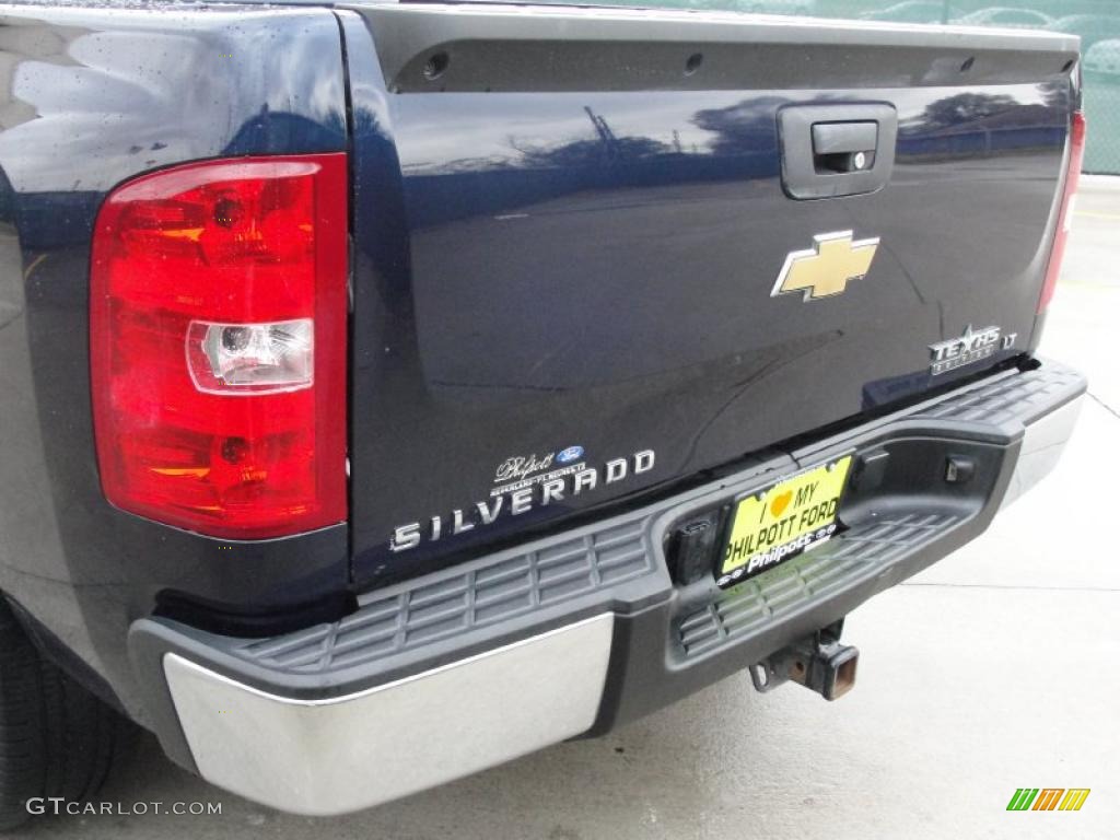 2008 Silverado 1500 LT Extended Cab - Dark Blue Metallic / Ebony photo #20