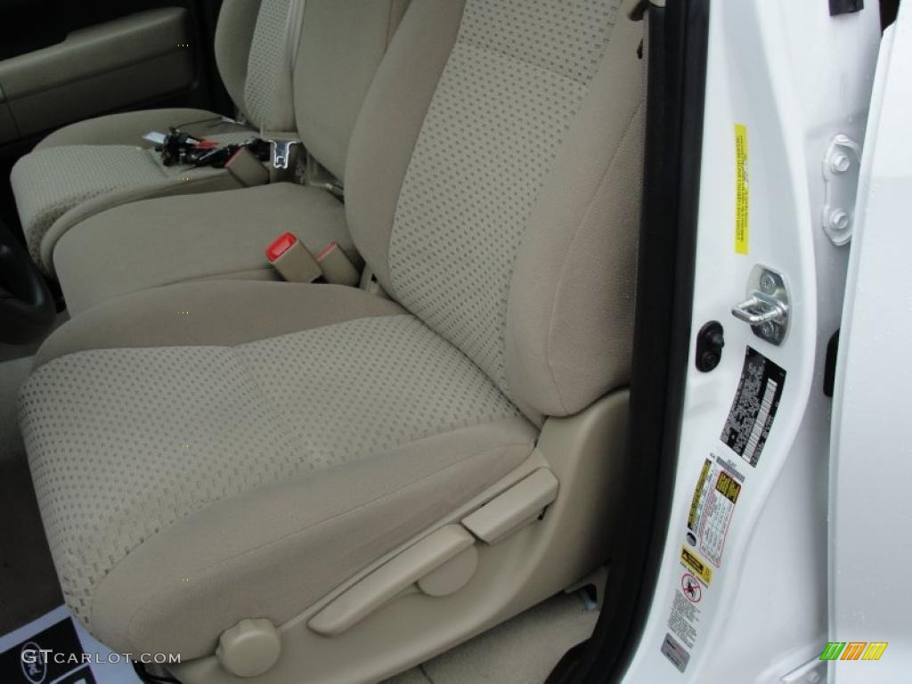 2009 Tundra CrewMax - Super White / Sand photo #34