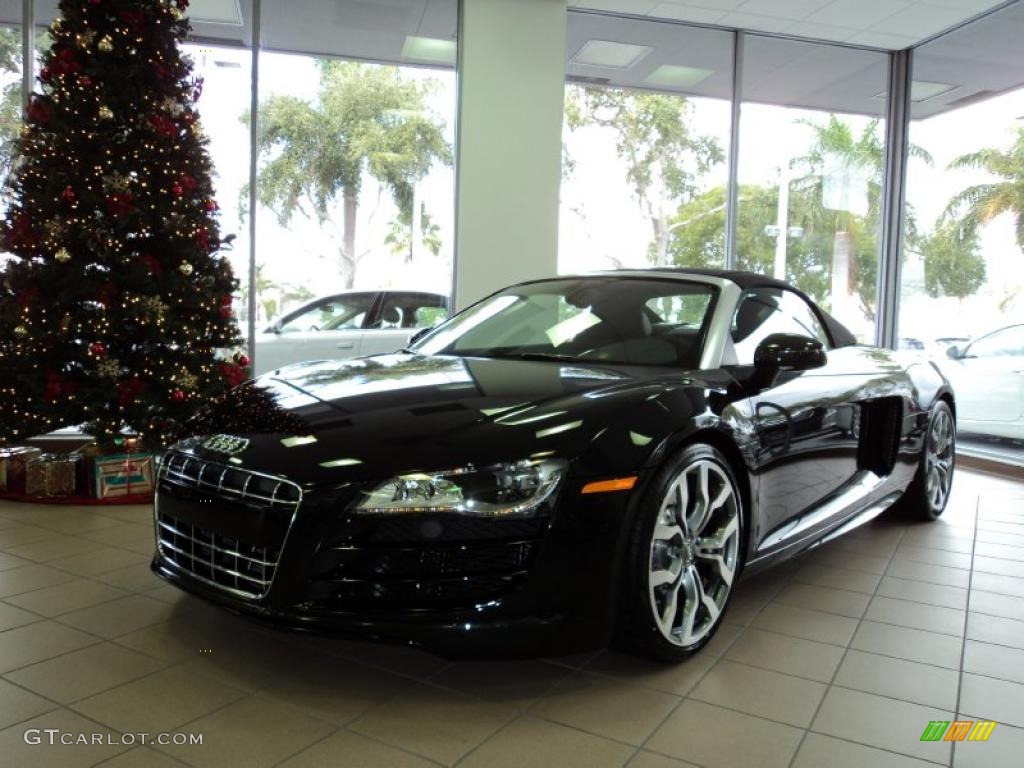 Phantom Black Pearl Effect 2011 Audi R8 Spyder 5.2 FSI quattro Exterior Photo #42510976