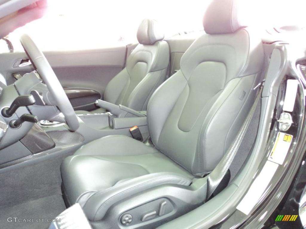 Black Fine Nappa Leather Interior 2011 Audi R8 Spyder 5.2 FSI quattro Photo #42511246