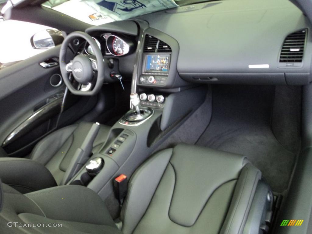 2011 Audi R8 Spyder 5.2 FSI quattro Black Fine Nappa Leather Dashboard Photo #42511447