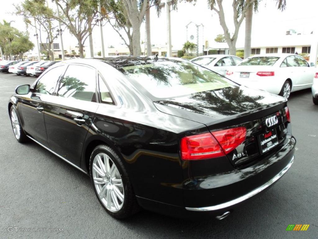 Phantom Black Pearl Effect 2011 Audi A8 L 4.2 FSI quattro Exterior Photo #42512059