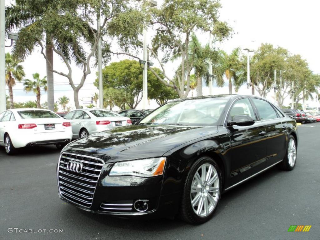 Phantom Black Pearl Effect 2011 Audi A8 L 4.2 FSI quattro Exterior Photo #42512103