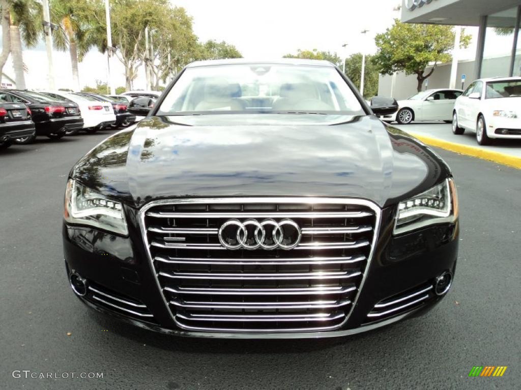 Phantom Black Pearl Effect 2011 Audi A8 L 4.2 FSI quattro Exterior Photo #42512115