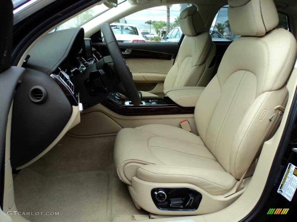 Velvet Beige Interior 2011 Audi A8 L 4.2 FSI quattro Photo #42512155