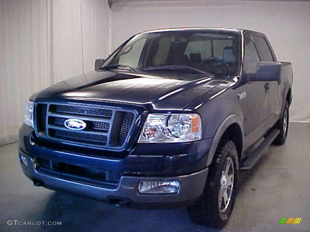 2005 F150 FX4 SuperCrew 4x4 - True Blue Metallic / Black photo #3