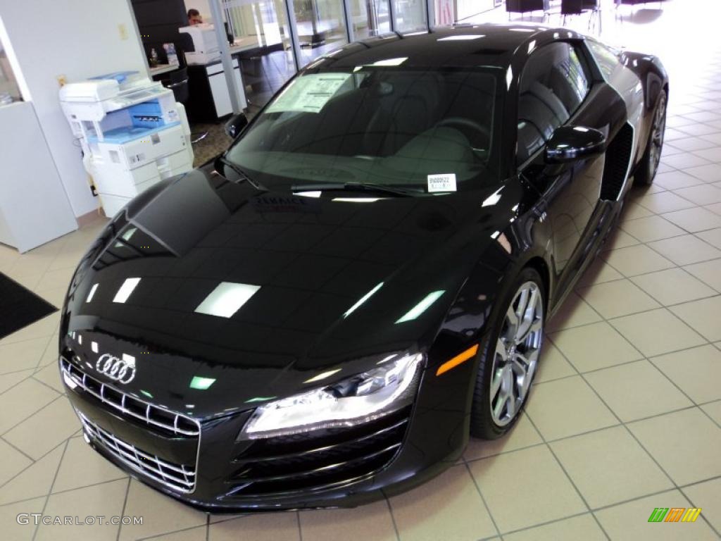 2011 R8 5.2 FSI quattro - Phantom Black Pearl Effect / Black Fine Nappa Leather photo #12